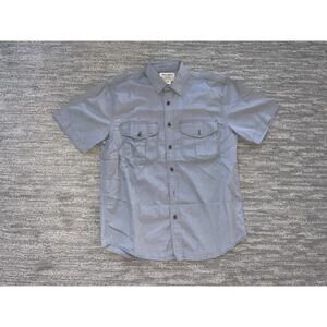C. C. Filson Co. Shirt Short Sleeve Men's Sz Small Button Light Gray